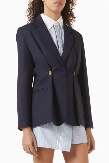 بلوزة اليانا بقصة ضيقة مزيج صوف