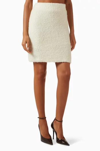 Mini Skirt in Boucle Knit
