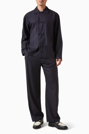 بنطال ساموراي صوف بكر