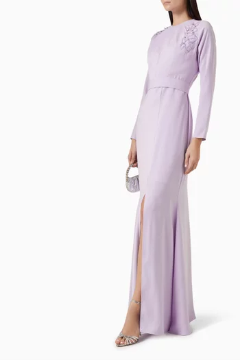 فستان سهرة مطرز بالخرز