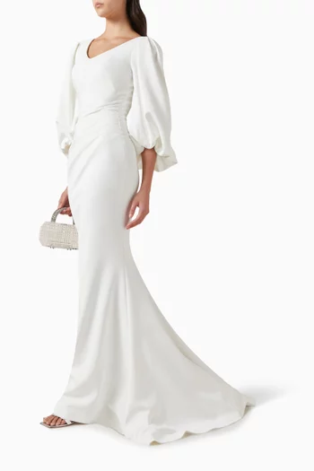 Drape Gown in Scuba