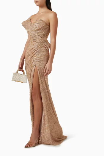 3D-embroidered Gown