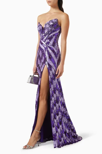 Sequin-embellished Gown
