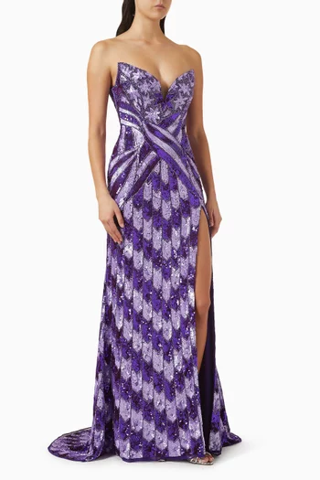 Sequin-embellished Gown