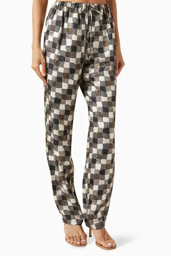 بنطال تيري حرير