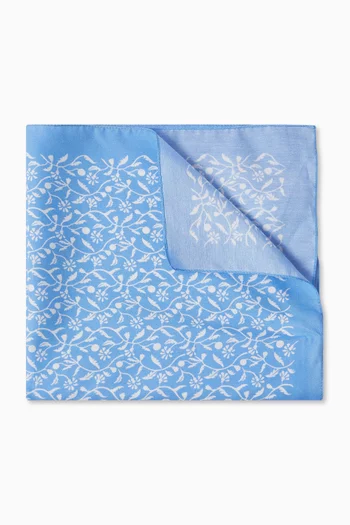 باندانا بنقشة زهور قطن حرير