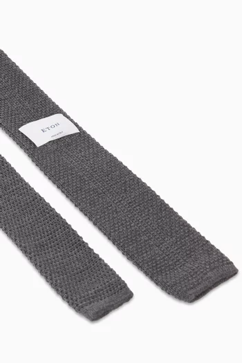 Textured Tie in Wool-knit