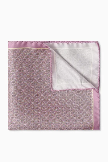 منديل جيب بنقشة هندسية حرير