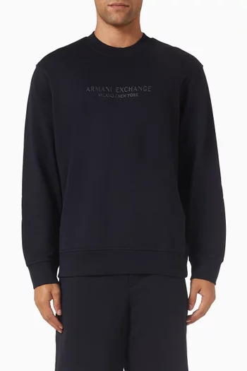Tonal Logo Crew Neck Sweatshirt