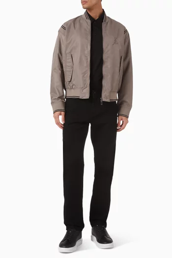 تي شيرت بولو بنقشة حرفي AX قطن