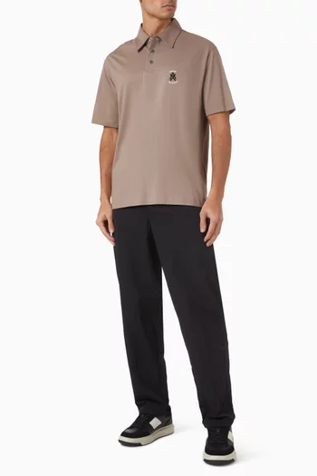 تي شيرت بولو بنقشة حرفي AX قطن