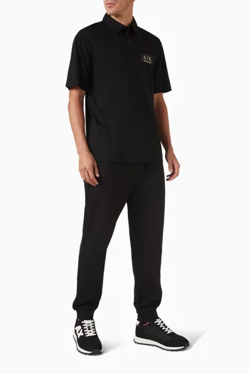 بنطال رياضي بساق تضيق باتجاه الحافة قطن