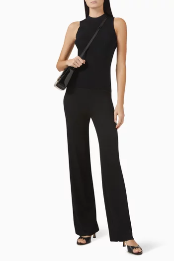 Sleeveless Knit Top in Technical Fabric