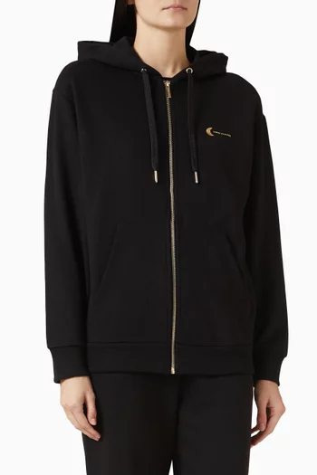 Zip Hoodie in Cotton French Terry