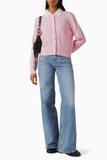 كارديغان قصير صوف وكشمير