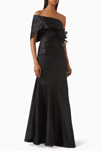 Floral Appliqué Gown