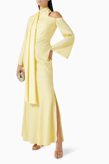 Shawl Cold-shoulder Gown