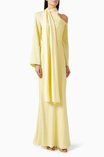 Shawl Cold-shoulder Gown