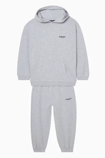 كنزة بغطاء رأس بطبعة Owners Club قطن