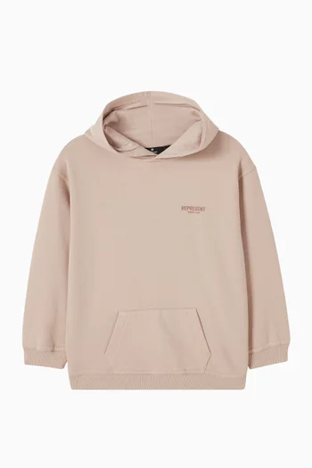 كنزة بغطاء رأس بطبعة Owners Club قطن