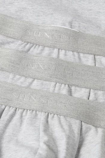 طقم بوكسر قطن مطاطي، 3 قطع