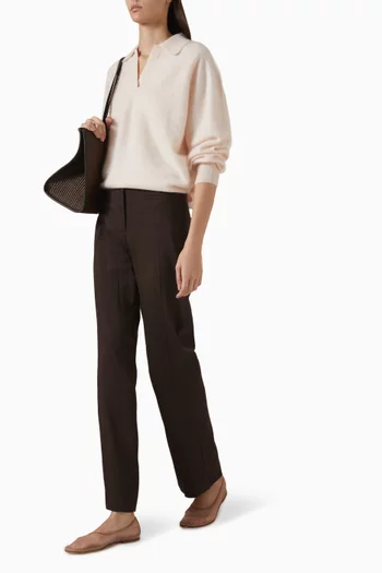 Straight-fit Pants in Linen-blend