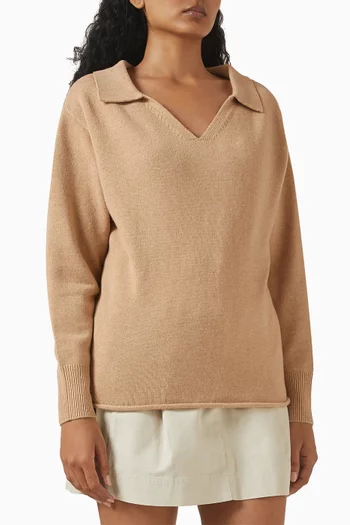 Polo Sweater in Merino-wool