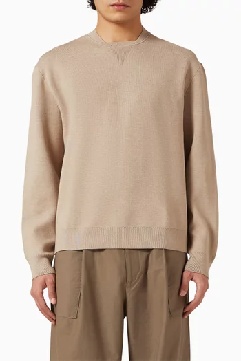 Double-faced Bomber-neck Sweater