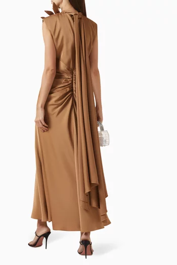 3D Floral Ruched Dress