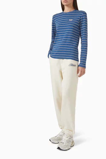 Rib Stripe T-shirt in Cotton