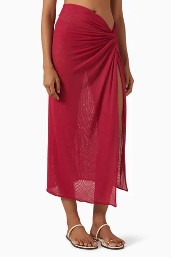 Karen Midi Skirt in Mesh