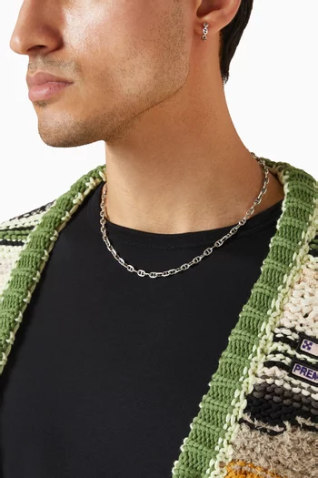 قرط منفرد ونتيد دائري فضة إسترلينية