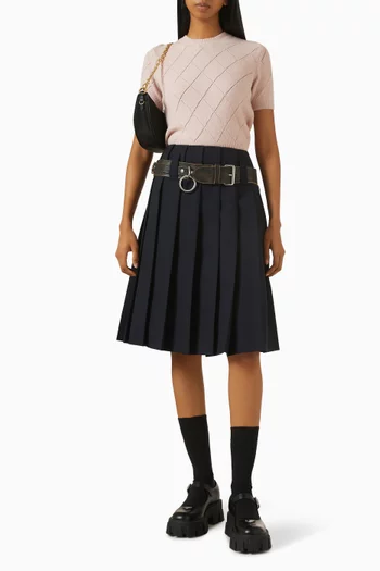 سترة بنقشة بنسيج مفرغ كشمير