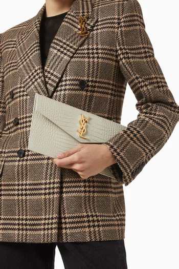 حافظة اب تاون جلد بنقشة جلد التمساح