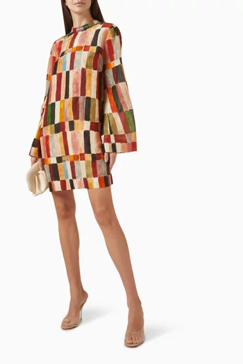 Marjorelle Mini Dress in Linen Blend