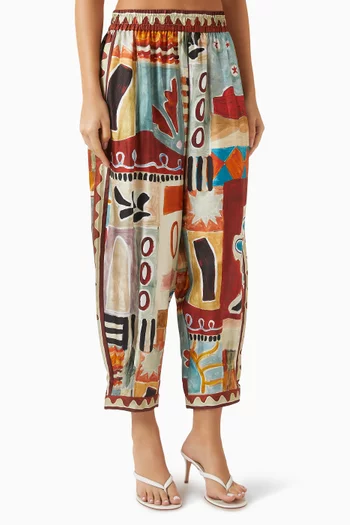 Michelle Tapered-leg Pants in Silk