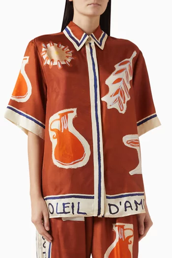 Soleil D'Amour Shirt in Silk Twill