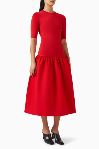 فستان توينفلور بنمط تي شيرت مزيج فيسكوز