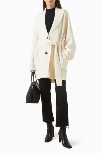 Shawl-lapel Robe in Wool