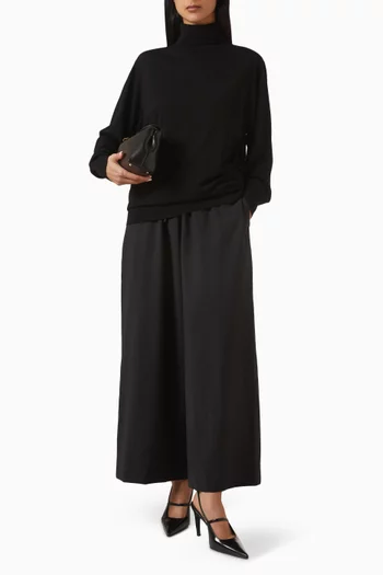 سترة بياقة عالية صوف مارينو