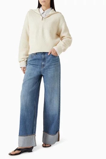 كنزة بالاكلافا بغطاء رأس مزيج صوف