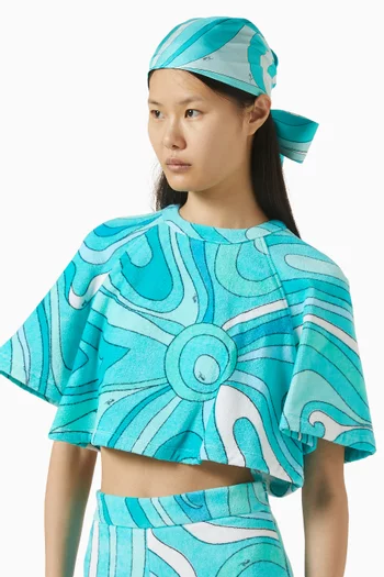 وشاح باندانا بنقشة مارمو حرير تويل