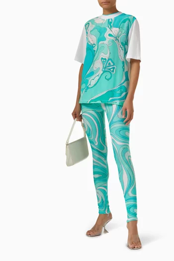 Marmo-print Leggings in Lycra