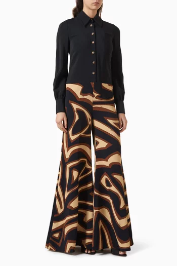 Printed Jumpsuit in Cady