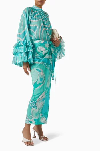 Marmo-print Top in Cotton