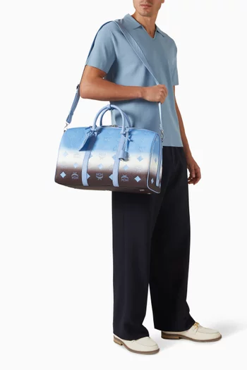 حقيبة أوتومار ويك إندر متوسطة قنب بنقشة فيزيتوس وحروف شعار الماركة