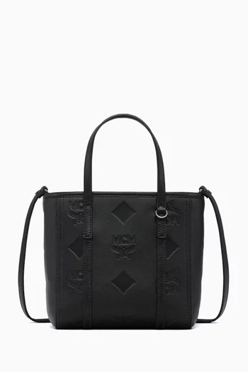 Mini Toni Top-Zip Shopper Bag in Monogram Leather