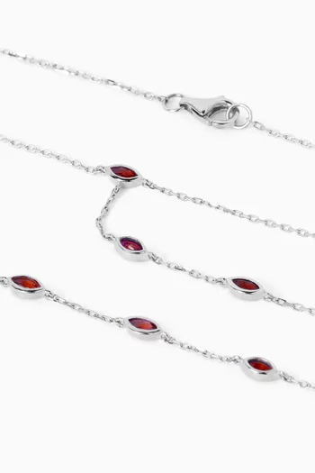 Ruby Handchain in 18kt White Gold