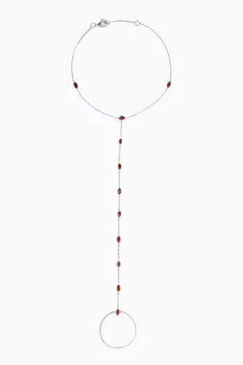 Ruby Handchain in 18kt White Gold