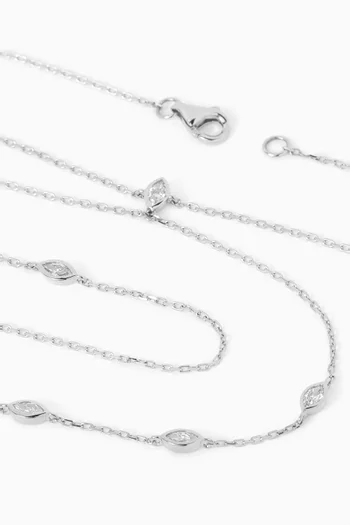 Diamond Handchain Bracelet in 18kt White Gold